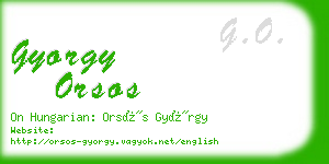 gyorgy orsos business card